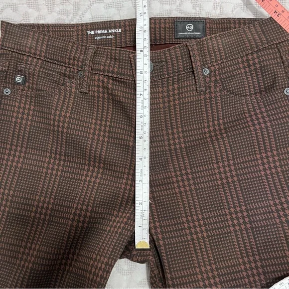 AG ADRIANO GOLDSCHMIED PRIMA ANKLE IN HOUNDSTOOTH PLAID FOLKSTONE SIZE 27 - Picture 14 of 15